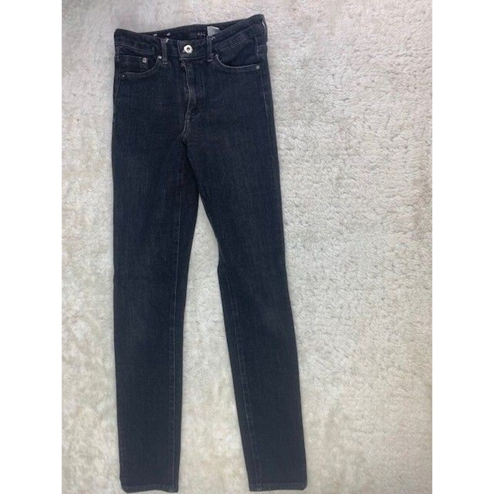 H&M &Denim Size 25 Womens Jeans Skinny High Waist 360 Stretch Black